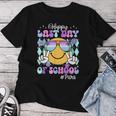 Retro Groovy Happy Last Day Of School Paraprofessional Women T-shirt Funny Gifts