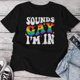Retro Groovy Sounds Gay I'm In Lgbt Rainbow Gay Pride Lgbt Women T-shirt Unique Gifts