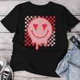 Retro Groovy Valentines Day Hippie Heart Matching Women T-shirt Funny Gifts