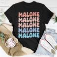 Retro Malone First Name Boy Personalized Groovy 80'S Girl Women T-shirt Funny Gifts