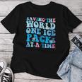 Retro Saving The World One Ice Pack At A Time School Nurse Women T-shirt Funny Gifts
