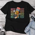 Rock The Test Day Teacher Testing Day Motivational Women T-shirt Unique Gifts
