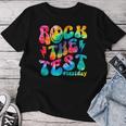 Rock The Test Testing Day Retro Motivational Teacher Student Women T-shirt Unique Gifts