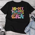 In My School Librarian Era Groovy Back To School Life Women T-shirt Personalized Gifts