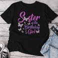 Sister Of The Birthday Girl Butterfly Sis Mom Mama 1St Women T-shirt Personalized Gifts