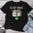 Sleep Mode Sloth Late Sleeper & Sleep Cap T-shirt Frauen Lustige Geschenke