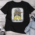 Softball Auntie Leopard Messy Bun Softball Aunt Women T-shirt Unique Gifts