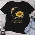 Solar Eclipse Sunflower April 8 2024 Women T-shirt Funny Gifts