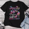 Stepping Into My 59Th Birthday 59 Years Old Pumps Women T-shirt Personalized Gifts