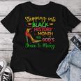 Stepping Into Black History Month With God Christian Girl Women T-shirt Funny Gifts