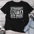 Straight Outta 8Th Grade Class Of 2024 Graduation Graduate Women T-shirt Funny Gifts