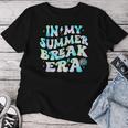 In My Summer Break Era Groovy Teacher Summer Break Vacation Women T-shirt Funny Gifts