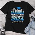 Super Proud Grandma Of 2024 Graduate Awesome Family College Women T-shirt Funny Gifts