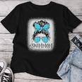 Swim Mom Messy Bun Bleached Mother's Day Women T-shirt Funny Gifts