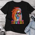Taurus Queen African American Loc'd Zodiac Sign Women T-shirt Funny Gifts