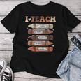 I Teach Black History Month Black Teacher Melanin Crayons Women T-shirt Unique Gifts