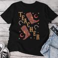 Teacher Cute Boho Cowgirl Boots Wild West Cowboy Rodeo Women T-shirt Funny Gifts