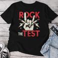 Testing Day Rock The Test Rock Music Teacher Student Women T-shirt Unique Gifts