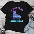 Todays My Birthda Cute Birthday Llama Bday Animal Party Women T-shirt Unique Gifts