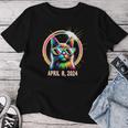 Twice In A Lifetime Total Solar Eclipse 2024 Cat Women T-shirt Unique Gifts