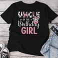 Uncle Of The Birthday Girl Farm Cow 1 St Birthday Girl Women T-shirt Funny Gifts