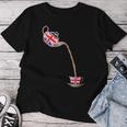 Union Jack Flag Of The United Kingdom Teapot And Teacup Women T-shirt Funny Gifts