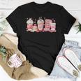 Valentines Day Pink Coffee Cups Latte Iced Cream Cute Hearts Women T-shirt Unique Gifts