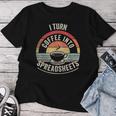 Vintage I Turn Coffee Into Spreadsheets Finance Accountant Women T-shirt Funny Gifts