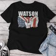 Watson Last Name Family Matching Retro American Flag Women T-shirt Funny Gifts