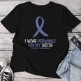 I Wear Periwinkle For My Sister Esophageal Cancer Awareness Women T-shirt Unique Gifts