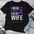 I Wear Purple For My Wife Lupus Warrior Lupus Women T-shirt Funny Gifts