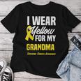 I Wear Yellow For My Grandma Sarcoma Cancer Awareness Women T-shirt Unique Gifts