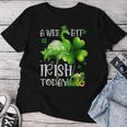 A Wee Bit Irish Today Green Flamingo Beer St Patrick's Day Women T-shirt Personalized Gifts