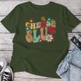 Cheese Slut Groovy Christmas Sarcastic Saying Women Women T-shirt Funny Gifts