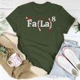 Fa La 8 Christmas Math Teacher Santa Hat Xmas Pajamas Women T-shirt Funny Gifts