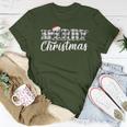 Merry Christmas Buffalo Black And White Plaid For Women Women T-shirt Unique Gifts Merry Christmas Buffalo Black And White Plaid For Women Women T-shirt Unique Gifts