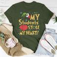 My Students Stole My Heart Christmas School Teacher Women T-shirt Funny Gifts