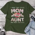Two Titles Mom Aunt Rock For Christmas Birthday Women T-shirt Funny Gifts