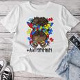 African Black Autism Mom Afro Mother Autism Awareness Women T-shirt Funny Gifts
