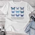 In April We Wear Blue Butterfly Autism Mental Health Women T-shirt Unique Gifts