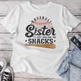 Baseball Sister I'm Just Here For The Snacks Baseball Women T-shirt Funny Gifts