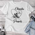 Chucks And Pearls Black 2023 For And Women T-shirt Personalized Gifts