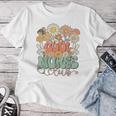 Cool Nurse Club Floral Hippie Groovy Retro Daisy Nurse Women T-shirt Funny Gifts