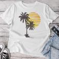 Cool Summer Vacation Sunset Beach Palm Tree Women T-shirt Unique Gifts