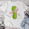 Coquette Bows With Pickle Cute Coquette Girl Pickle Lover Women T-shirt Funny Gifts