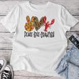 Crawfish Outfit Girl Craw Fish Season Leopard Love Women T-shirt Funny Gifts