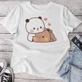 Cute Bubu Dudu Panda Bears Couple Love Bubu And Dudu Women T-shirt Unique Gifts