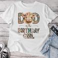 Dad And Mom Birthday Girl Cow Family Party Decorations Women T-shirt Funny Gifts