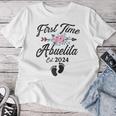 First Time Abuelita 2024 Soon To Be Grandma 2024 Women T-shirt Personalized Gifts