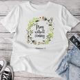Floral Christian Pray Without Ceasing Bible Verse Motivation Women T-shirt Unique Gifts